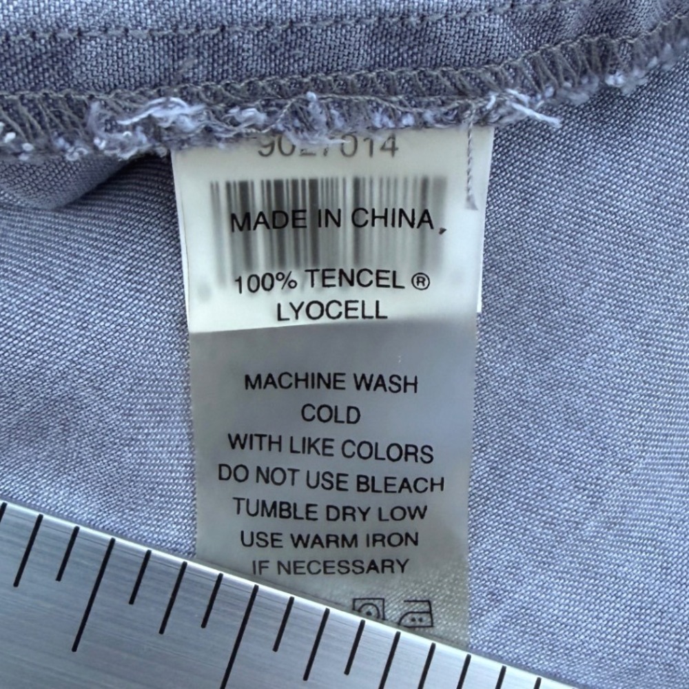 Two by Vince Camuto Grey Tencel Lyocell Split Back Short Sleeve Top Small - Picture 5 of 8